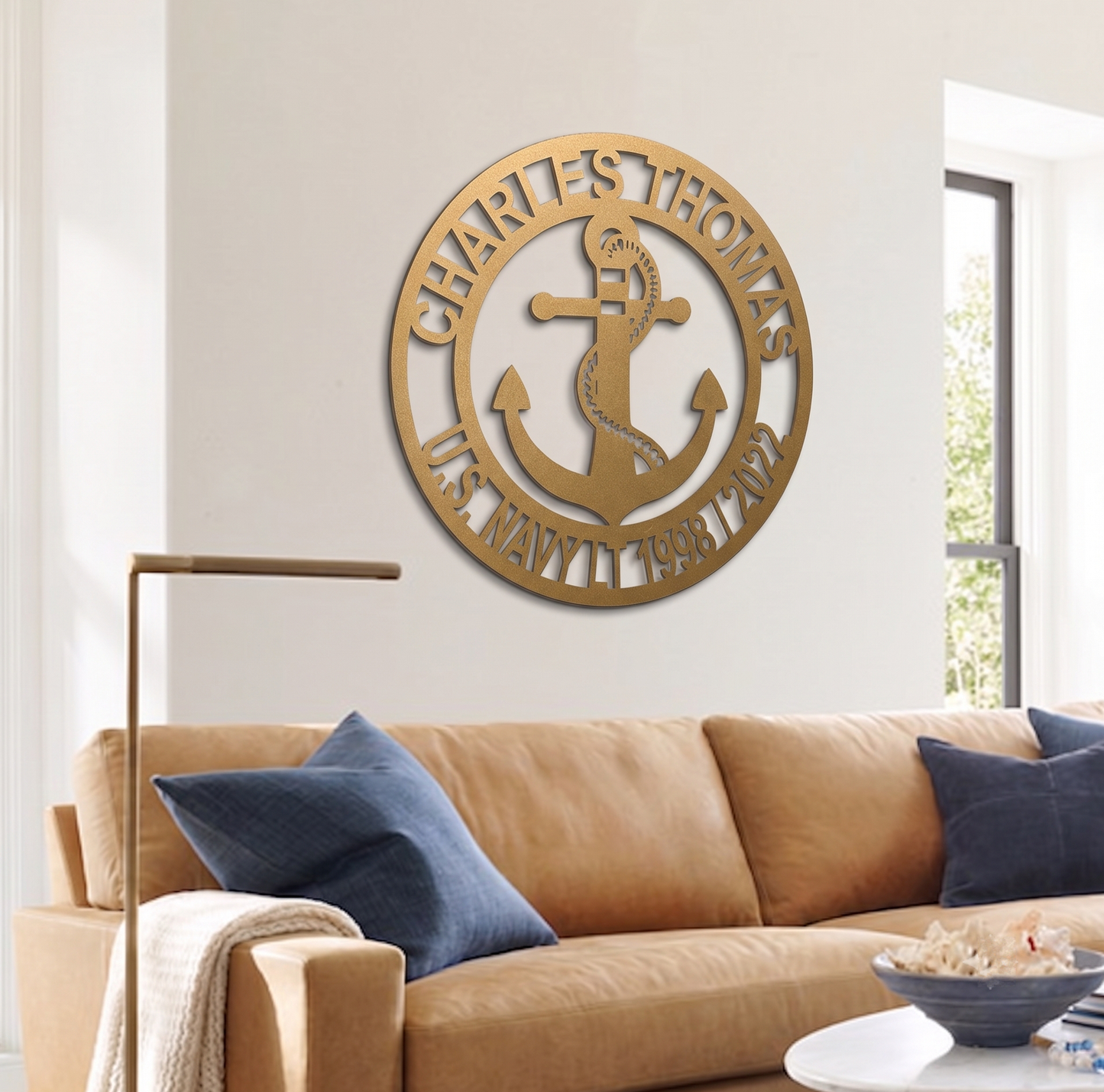 Personalized Navy Veteran Steel Sign – Custom Last Name Military Family Wall Decor – Sailor Retirement Gift