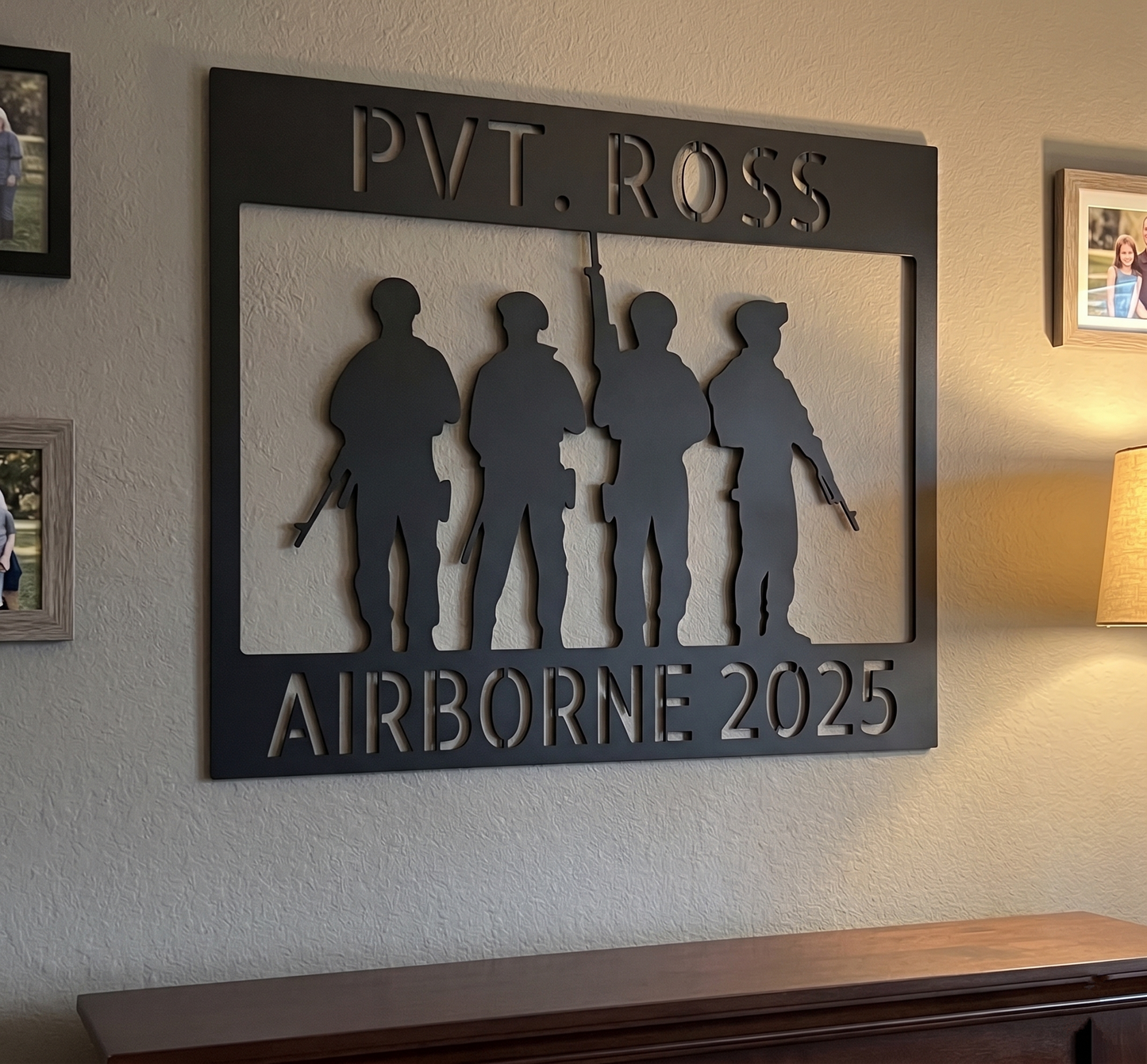 Custom Soldier Monogram Sign