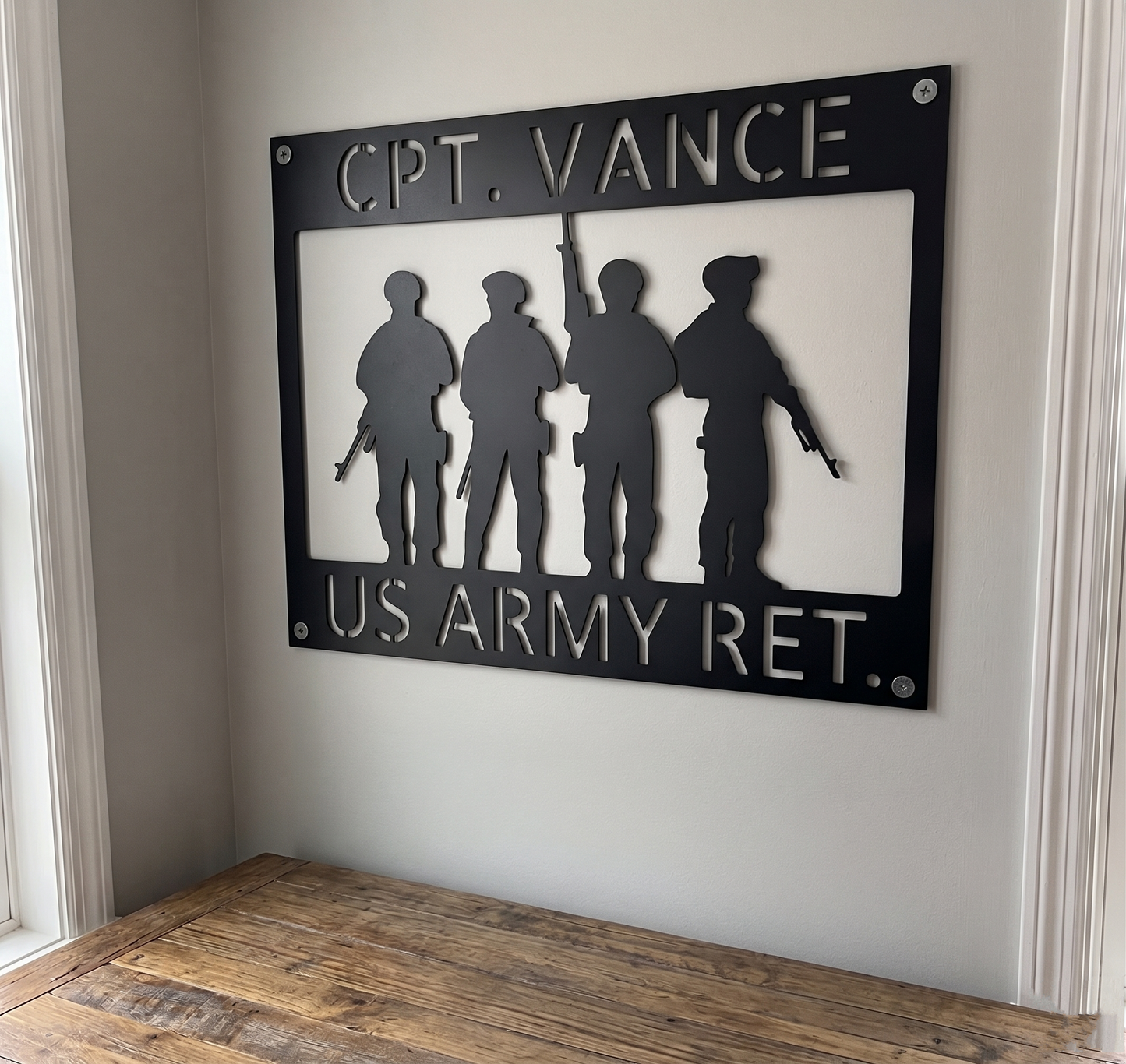 Custom Soldier Monogram Sign